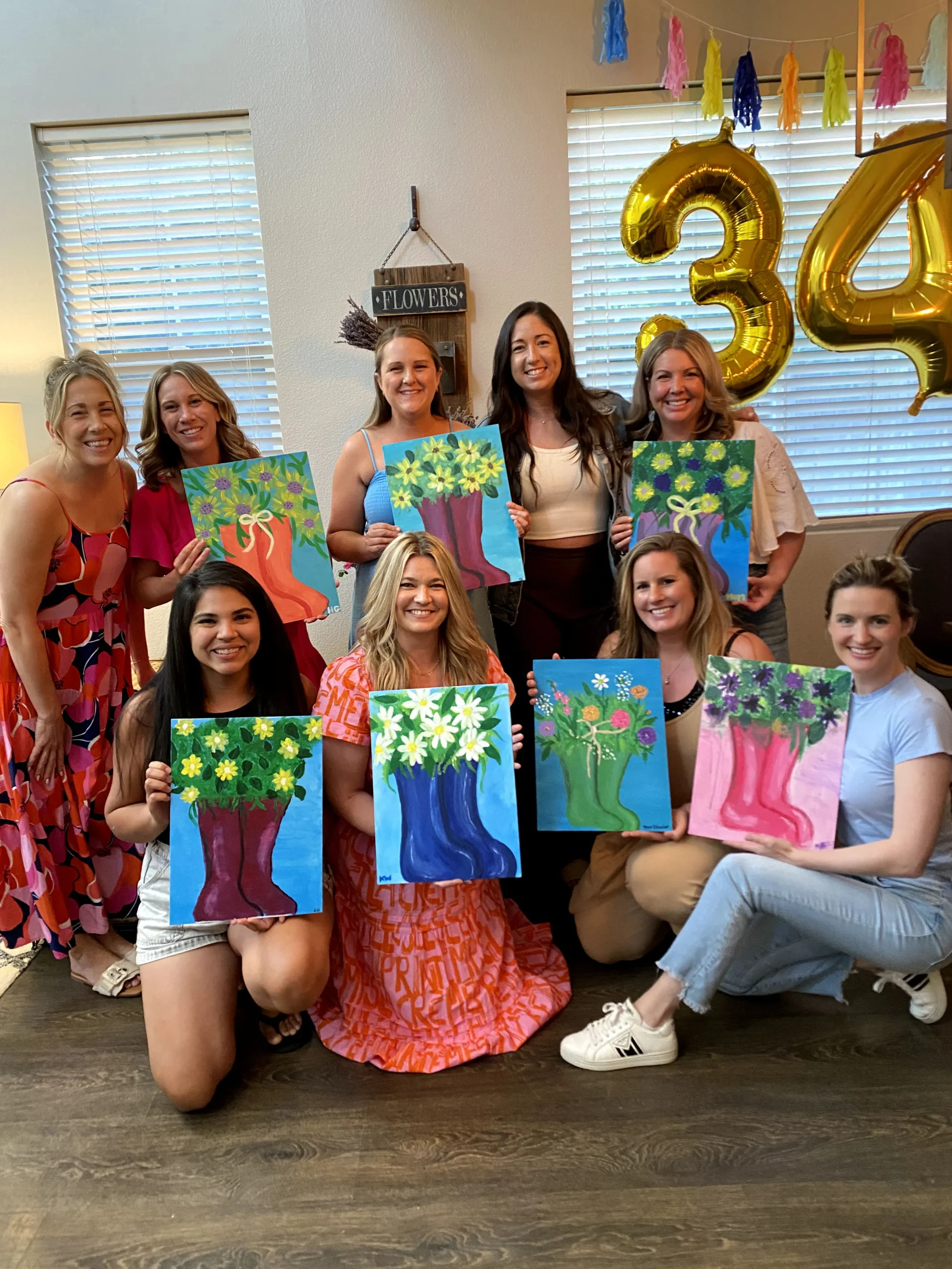 Paint party gathering in progress