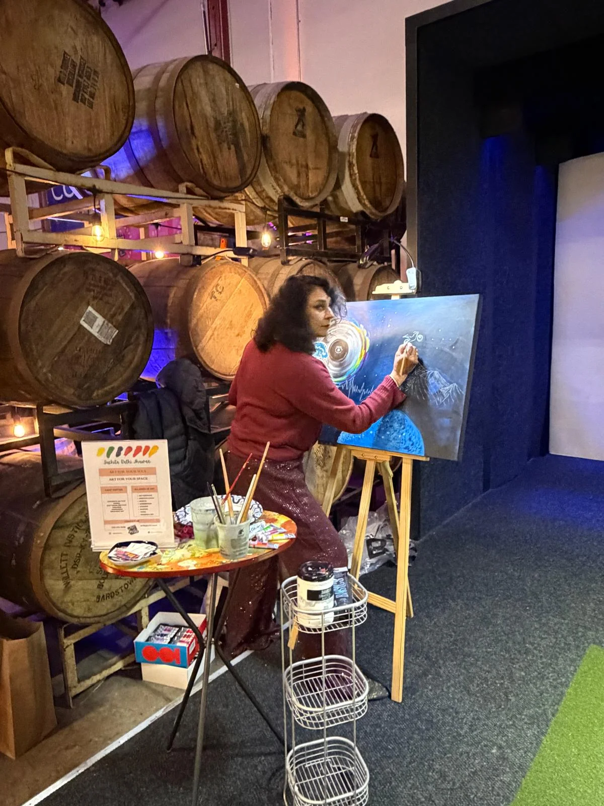 Live painting at 6 degrees of Connection Annual event