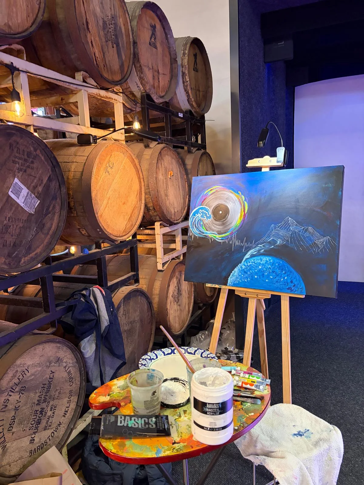 Live easel painting in real time by Suchi